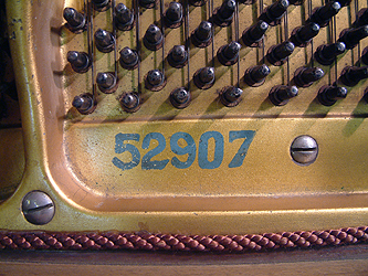 monington and weston baby grand piano serial number