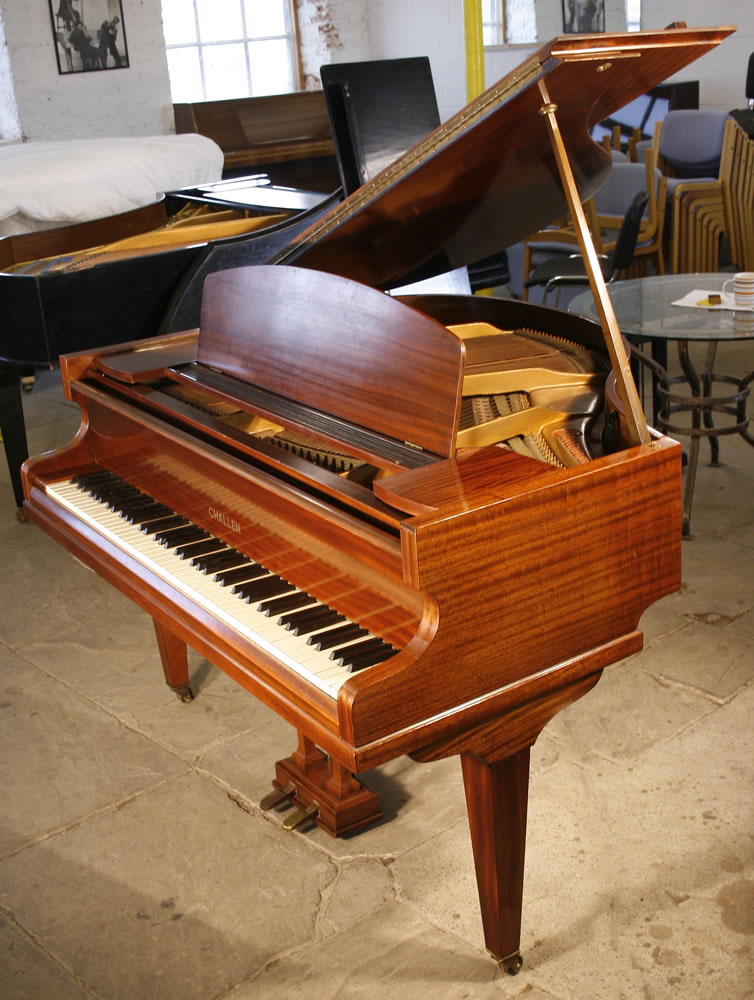Challen Baby Grand piano for sale with a mahogany case previously owned