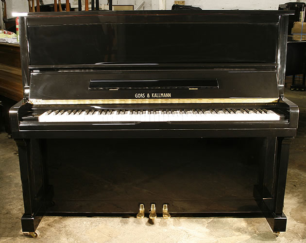 Cinemática Reflexión jugar Gors and Kallmann XU26A upright piano for sale with a black case and  polyester finish: Gors and Kallmann piano. Specialist steinway piano  dealer, trader and wholesaler. Besbrode Pianos Leeds Yorkshire England UK.