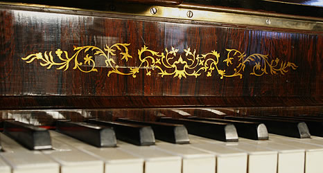 Klein Lyre piano inlaid detail