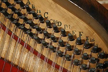 Antique, Klein lyre piano soundboard detail