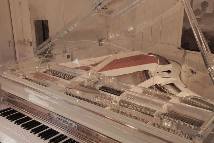 Transparent piano music desk